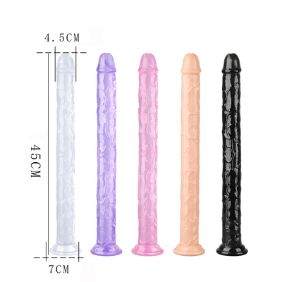 ยืนยันจริงเจลลี่ Dildo สําหรับผู้เริ่มต้น 7 นิ้ว คริสตัล G-Spot Dildos กระเพาะเพศยืดหยุ่น
