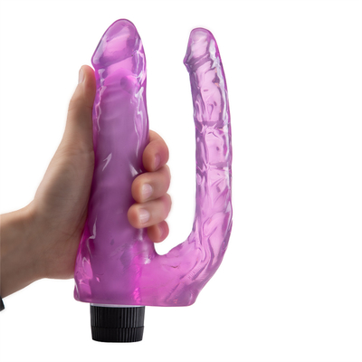 สินค้าใหม่ ของเล่นเพศหญิง สั่นสะเทือนดีลโดคู่ TPE Vibrator ในโปรโมชั่น