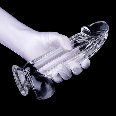 Dildos จริงๆ ดีลโด้ชัดเจนกับถ้วยดูดมือฟรีของเล่นเพศเจลลี่ ดีลโด้ วัสดุที่ปลอดภัยและของเล่นเพศผู้ใหญ่สําหรับ W