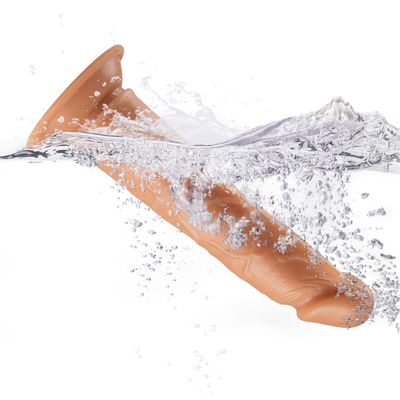 ราคาฟรี ตัวอย่างสินค้า Strap บนเพศชายซิลิโคนจริงปลอม ขนาดใหญ่ Soft พลาสติก Dildo สําหรับผู้หญิง ของเล่นเพศผู้ใหญ่