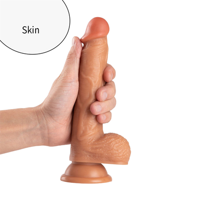 ผิวหนังรู้สึกจริง Dildo วัสดุอ่อนนุ่มเพศสัมพันธ์ขนาดใหญ่ใหญ่ กับถ้วยดูด ของเล่นเพศสําหรับผู้หญิง เพศสัมพันธ์หญิง
