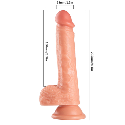 ผิวหนังรู้สึกจริง Dildo วัสดุอ่อนนุ่มเพศสัมพันธ์ขนาดใหญ่ใหญ่ กับถ้วยดูด ของเล่นเพศสําหรับผู้หญิง เพศสัมพันธ์หญิง