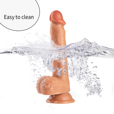 ผิวหนังรู้สึกจริง Dildo วัสดุอ่อนนุ่มเพศสัมพันธ์ขนาดใหญ่ใหญ่ กับถ้วยดูด ของเล่นเพศสําหรับผู้หญิง เพศสัมพันธ์หญิง