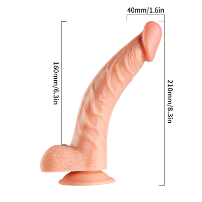 เซลลี่อ่อนเพศประดิษฐ์เพศชายขนาดต่าง ๆ ของเล่น Dick สําหรับผู้ใหญ่ สีสันสีสันเพศชายยางคริสตัล ใหญ่จริง Dildo สําหรับ Wom