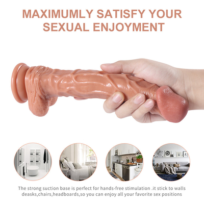 ขายร้อน ผิวหนังความรู้สึกเพศสัมพันธ์ Vibrator ใหญ่จริง Dildo สําหรับผู้หญิง