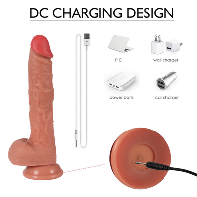 ไซเลคอนเหลวขนาดใหญ่ ไซเลคอนคุณภาพสูง เพศ Dildo เนื้อสี Dildo สําหรับผู้หญิง