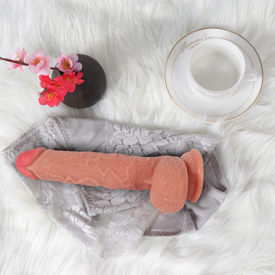 ไซเลคอนเหลวขนาดใหญ่ ไซเลคอนคุณภาพสูง เพศ Dildo เนื้อสี Dildo สําหรับผู้หญิง