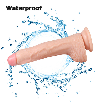 ซิลิโคนอ่อนนุ่มเพศสัมพันธ์ Dildo วัจิน่านวด เพศสัมพันธ์ แข็งแรง ถ้วยดูด สายบน Dildo Vibrator ของเล่นเพศสัมพันธ์สําหรับผู้หญิง