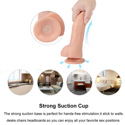 ซิลิโคนอ่อนนุ่มเพศสัมพันธ์ Dildo วัจิน่านวด เพศสัมพันธ์ แข็งแรง ถ้วยดูด สายบน Dildo Vibrator ของเล่นเพศสัมพันธ์สําหรับผู้หญิง