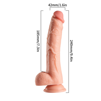 Dropship Wearable Realistic เพศเท็จ Dick แข็งแรง ถ้วยดูด PVC ยาว Squirting Dildo สําหรับผู้หญิง