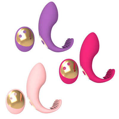 10 ความเร็ว USB ชาร์จรีโมทคอนโทรล ดีลโดสวมใส่เพศสัมพันธ์ กางเกงใน Vibrator สําหรับผู้หญิง