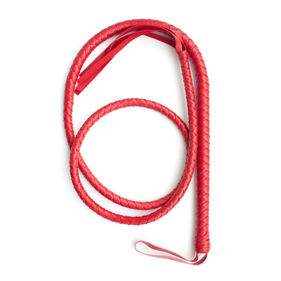 ผิวหนังไมโครไฟเบอร์พรีเมียม วีบวัว วีบวัวสีแดง 1.9m ม้า Flogger Flogger Luxury BDSM Toy Whip