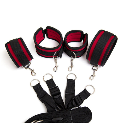 ของเล่นไนลอน BDSM Bundle Bondage Set Harness Ankle Handcuffs ของเล่น SM ของเล่นสําหรับคู่