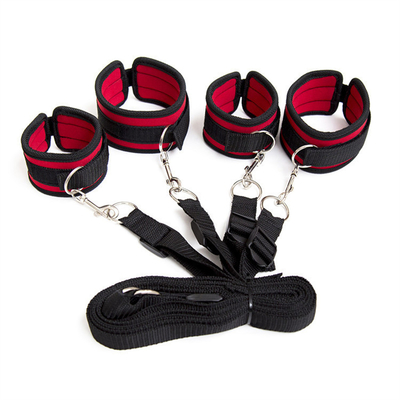 ของเล่นไนลอน BDSM Bundle Bondage Set Harness Ankle Handcuffs ของเล่น SM ของเล่นสําหรับคู่
