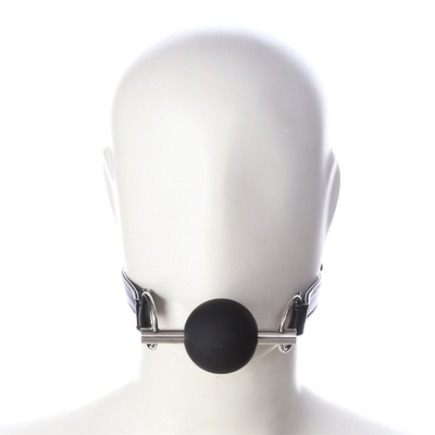 ผู้ใหญ่ SM Bondage Gear ปากบอล Gag กับ PU สายหนัง Fetish คู่ยึดของเล่น
