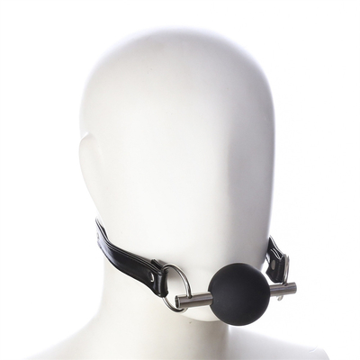 ผู้ใหญ่ SM Bondage Gear ปากบอล Gag กับ PU สายหนัง Fetish คู่ยึดของเล่น