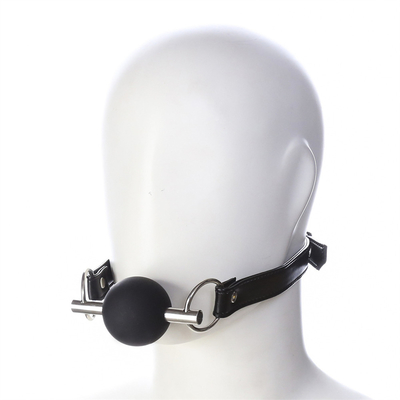 ผู้ใหญ่ SM Bondage Gear ปากบอล Gag กับ PU สายหนัง Fetish คู่ยึดของเล่น
