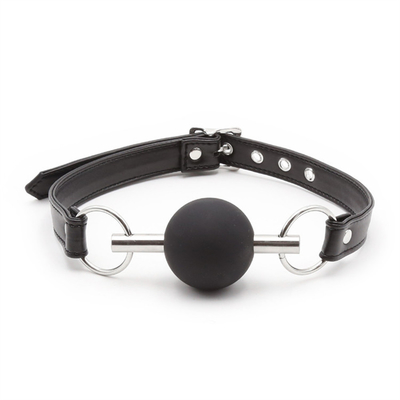 ผู้ใหญ่ SM Bondage Gear ปากบอล Gag กับ PU สายหนัง Fetish คู่ยึดของเล่น