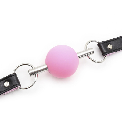 ผู้ใหญ่ SM Bondage Gear ปากบอล Gag กับ PU สายหนัง Fetish คู่ยึดของเล่น