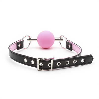 ผู้ใหญ่ SM Bondage Gear ปากบอล Gag กับ PU สายหนัง Fetish คู่ยึดของเล่น