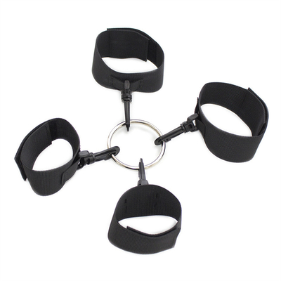 สีดํา Bondage ผ้าเตียงขังสําหรับ sm Bondage