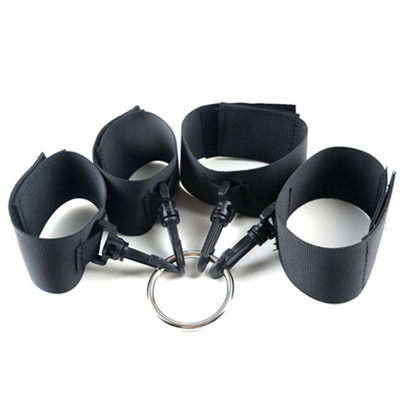 สีดํา Bondage ผ้าเตียงขังสําหรับ sm Bondage
