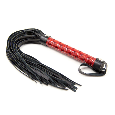 Flogger Bondage Rivet ผิวหนังม้า Whip เฟติชเอโรติก การขัดขวาง การตีราชินี