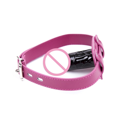 SM Adult Erotica Dildo Mouth Plugs Dildos สีดํายาว สําหรับการมีเพศสัมพันธ์ เปิดปาก Bondage Gag