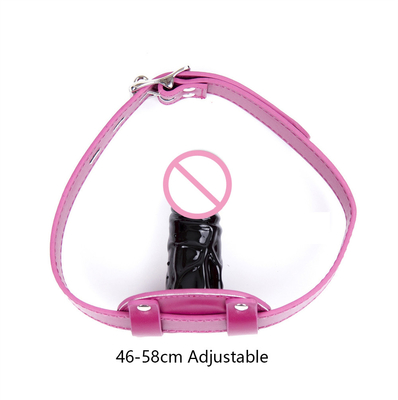 SM Adult Erotica Dildo Mouth Plugs Dildos สีดํายาว สําหรับการมีเพศสัมพันธ์ เปิดปาก Bondage Gag