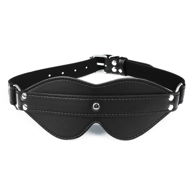 บีดีเอสเอ็ม หน้ากากตา บอนเดจ PUหนัง SM เกมส์เล่น เซ็กซี่ Blindfold สําหรับผู้ชาย