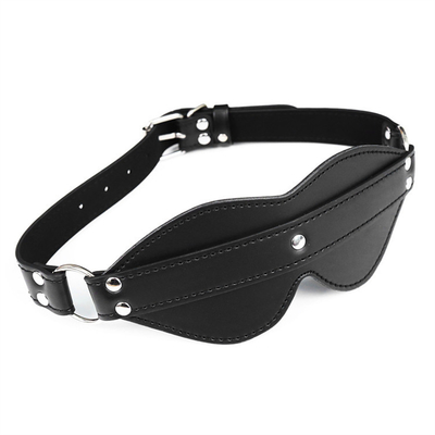 บีดีเอสเอ็ม หน้ากากตา บอนเดจ PUหนัง SM เกมส์เล่น เซ็กซี่ Blindfold สําหรับผู้ชาย