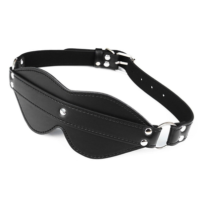 บีดีเอสเอ็ม หน้ากากตา บอนเดจ PUหนัง SM เกมส์เล่น เซ็กซี่ Blindfold สําหรับผู้ชาย