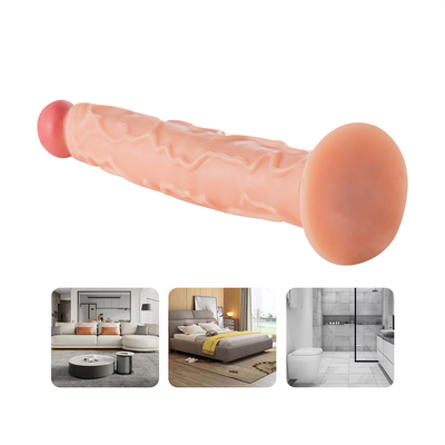 เพศชายถ้วยดูดขนาดใหญ่ Dildo ผิวจริงรู้สึก PVC Big Dildo สำหรับผู้หญิง