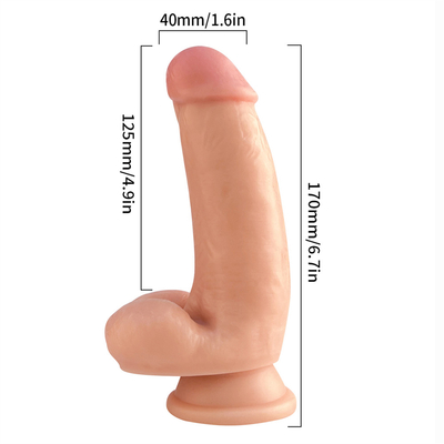 17cm Dildo Soft Sex Toy PVC Dildo Clear with Strong Suction Cup สําหรับผู้หญิงผู้ชายเกย์ เกมส์เพศผู้ใหญ่