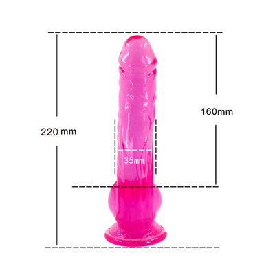 Body Safe 8.3 นิ้วอวัยวะเพศชายที่สมจริง Dildo อวัยวะเพศชายขนาดใหญ่ที่เหมือนจริงพร้อมถ้วยดูดที่แข็งแกร่ง