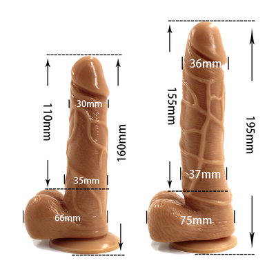 ขายร้อน สไตล์คลาสสิก 7 นิ้ว TPE จริงๆ Dildo ของเล่นเพศผู้ใหญ่สําหรับผู้หญิง