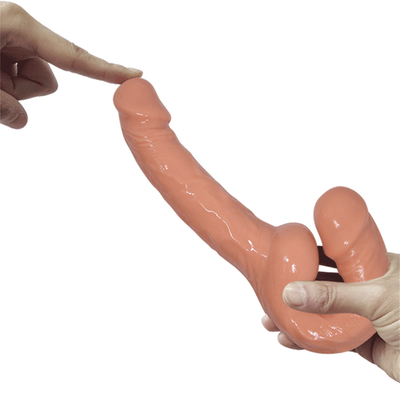 คลาสสิก Strapless Strap-on Dildo Vibrator สําหรับคู่รัก สเตรปอนสําหรับ Lesbian USB Charger หัวสอง Vibrator เพศผู้ใหญ่