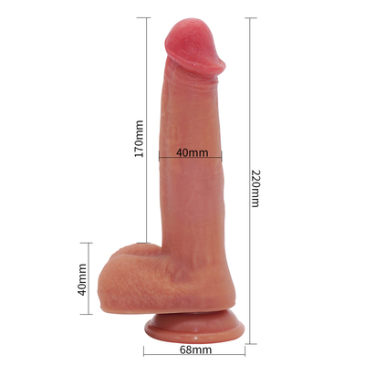 เครื่องชาร์จใหม่ Telescopic Rotating Thrusting Dildo Vibrator หญิง ของเล่นเพศ ซิลิโคน เรียลิสติก ใหญ่ ดําน้ําตาล Dildo