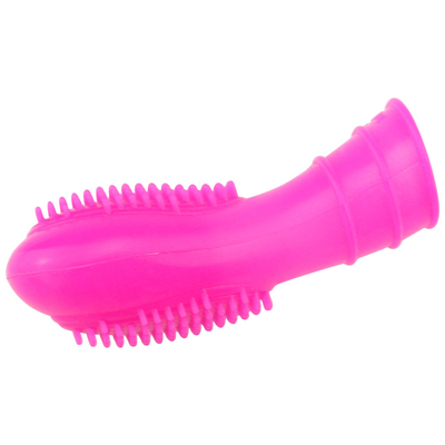 ขายปลีก Medical Silicone Finger Sleeve Ring With Bump Penis Ring ของเล่นเพศ