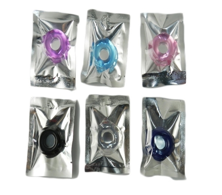 เครื่องใช้สีซิลิโคนสําหรับผู้ชาย สีสันหล่อ ล็อคคริสตัล แหวนเชื้อเพลิง แหวนชะลอ