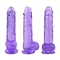 คริสตัลใสสมจริง Dildo Sex Toy Phallus Sticks สำหรับผู้หญิง