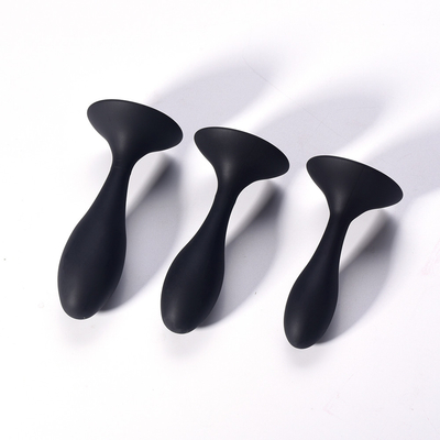 ซิลิโคนก้นเซ็กส์ทอย Water Drop Design Black Anal Massager Butt Plug Anal Plug Set