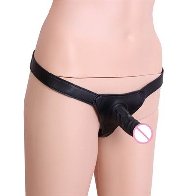 เลสเบี้ยน 4 นิ้วพร้อมเข็มขัดรัดอวัยวะเพศชาย Sucker ทางการแพทย์ PVC PU Sex Toys