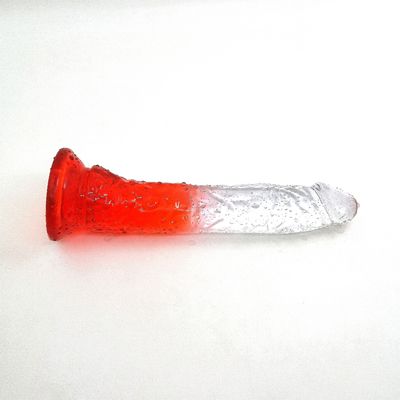 วัสดุ TPE แฮนด์ฟรีเล่น Dildo สมจริงยืดหยุ่นพร้อมฐานถ้วยดูด