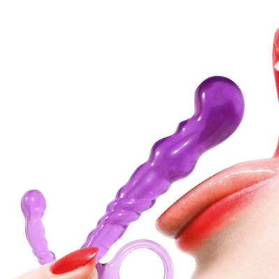 Soft Waterproof 3pcs Bead Butt Plug, Anal Dildo Plug Hollow Prostate Massager